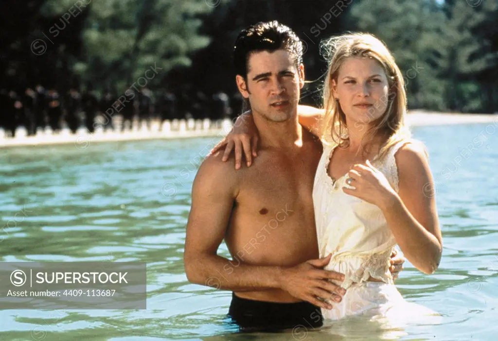 ALI LARTER and COLIN FARRELL in AMERICAN OUTLAWS (2001), directed by LES MAYFIELD. Copyright: Editorial use only. No merchandising or book covers. This is a publicly distributed handout. Access rights only, no license of copyright provided. Only to be reproduced in conjunction with promotion of this film.