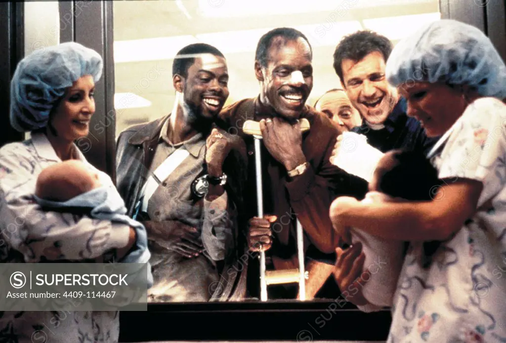 DANNY GLOVER, MEL GIBSON and CHRIS ROCK in LETHAL WEAPON 4 (1998), directed by RICHARD DONNER.