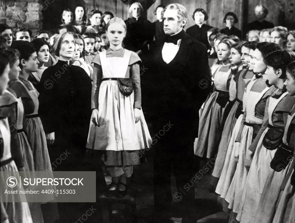 HENRY DANIELL and PEGGY ANN GARNER in JANE EYRE (1944), directed by ROBERT STEVENSON.