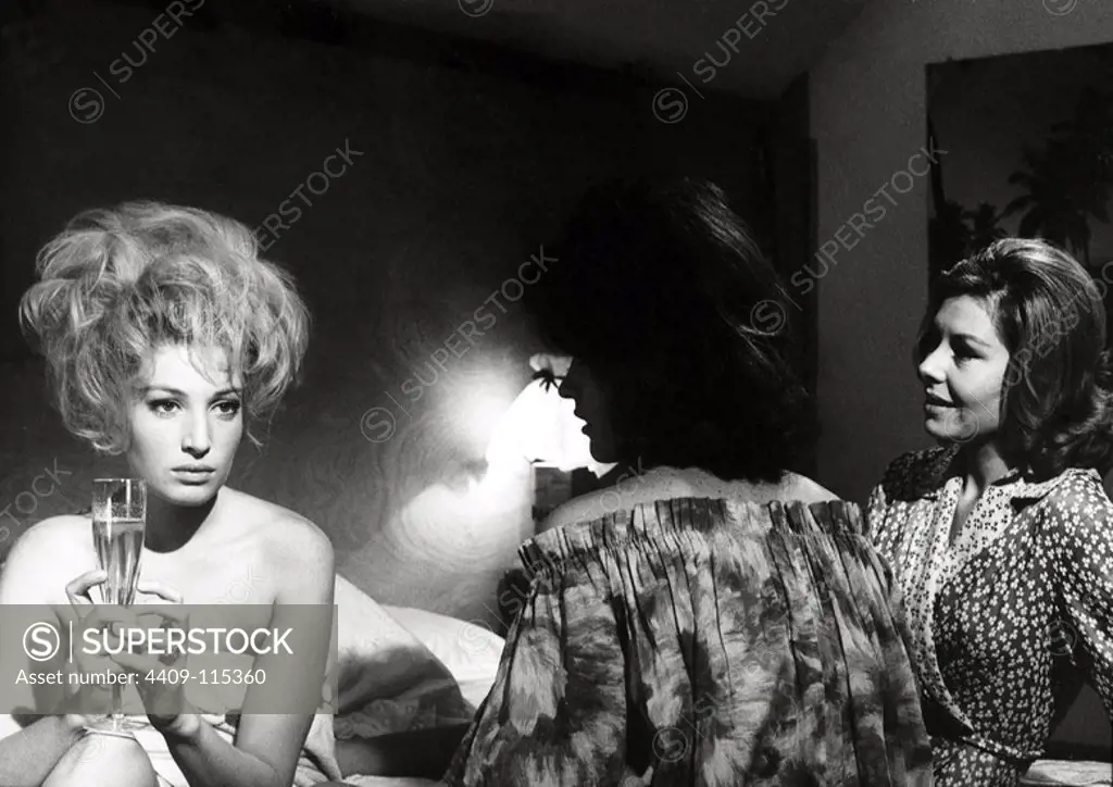 MONICA VITTI and FRANCA BETOJA in THE ECLIPSE (1962) -Original title: L' ECLISSE-, directed by MICHELANGELO ANTONIONI.