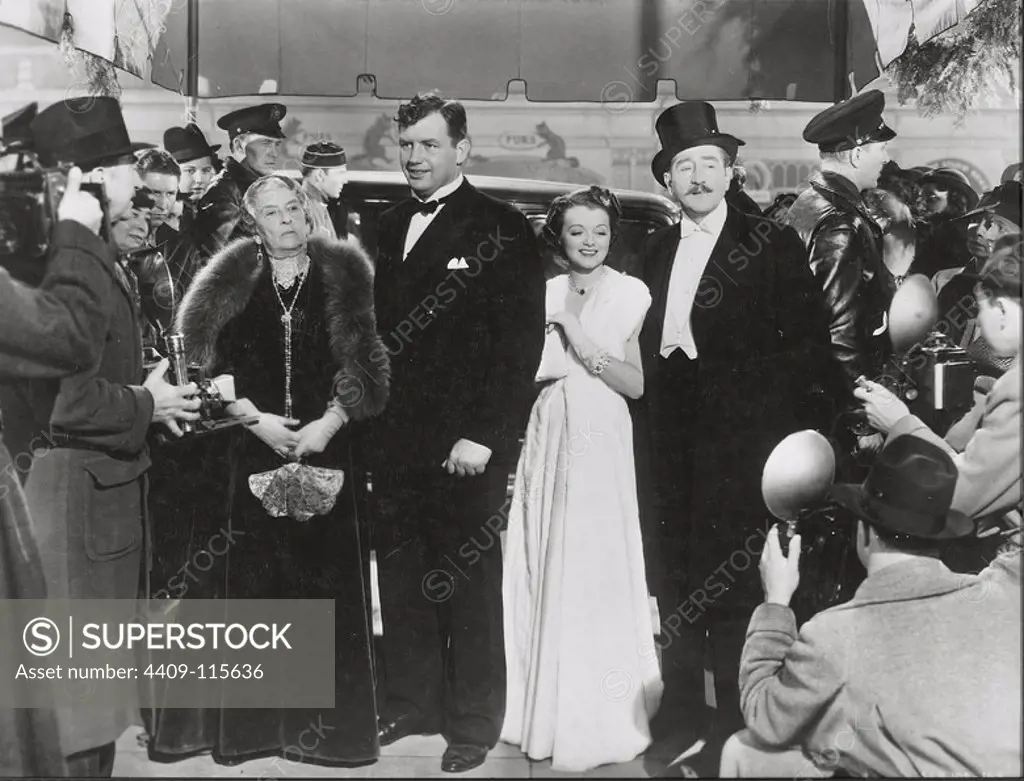 JANET GAYNOR, ANDY DEVINE, ADOLPHE MENJOU and MAY ROBSON in A STAR IS BORN (1937), directed by WILLIAM A. WELLMAN.