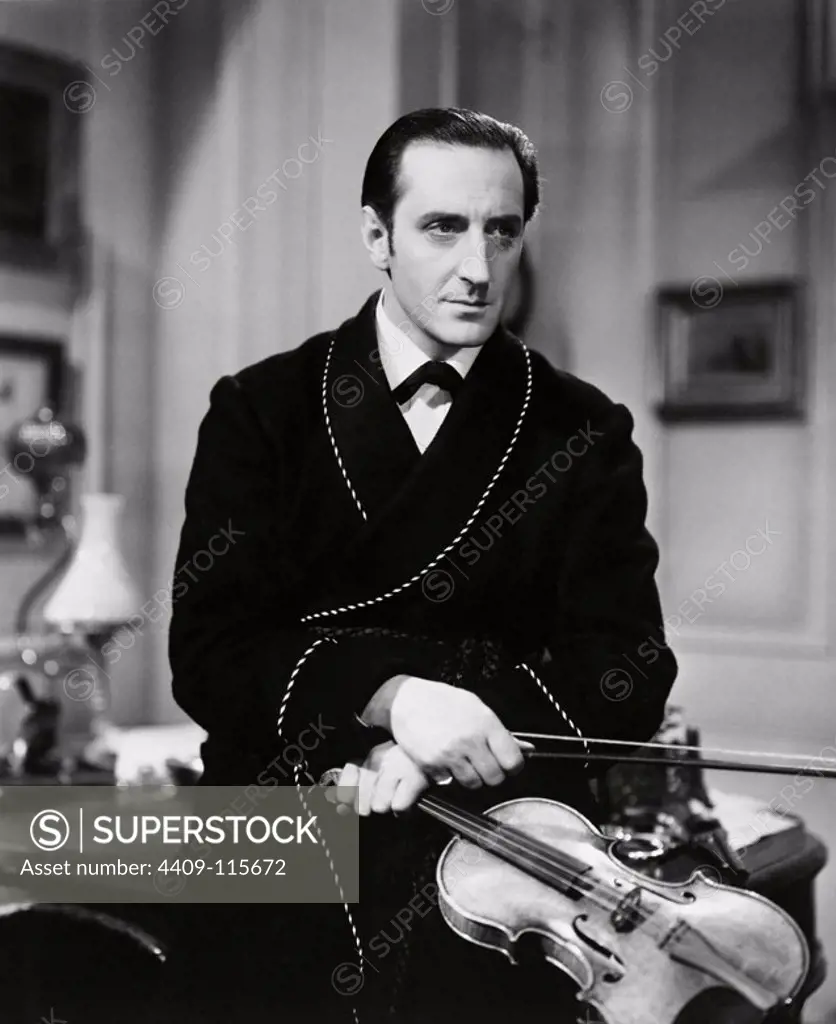 BASIL RATHBONE in THE HOUND OF THE BASKERVILLES (1939), directed by SIDNEY LANFIELD.