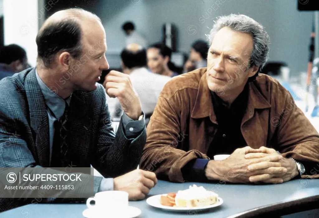 CLINT EASTWOOD and ED HARRIS in ABSOLUTE POWER (1997), directed by CLINT EASTWOOD.