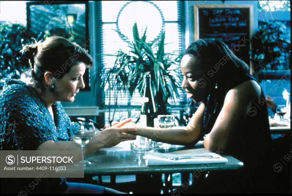 MARIANNE JEAN-BAPTISTE and BRENDA BLETHYN in SECRETS & LIES (1996), directed by MIKE LEIGH.