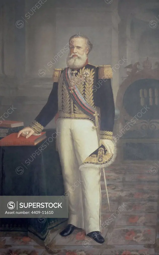 I-PEDRO II(1825/1891)EMPERADOR DE BRASIL. Location: MUSEO NACIONAL DE HISTORIA. RIO DE JANEIRO. BRASILIEN.