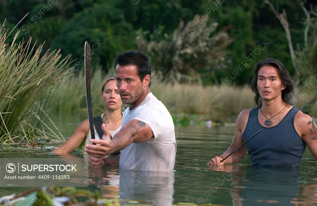 KADEE STRICKLAND, JOHNNY MESSNER and KARL YUNE in ANACONDAS: THE HUNT FOR THE BLOOD ORCHID (2004), directed by DWIGHT H. LITTLE.