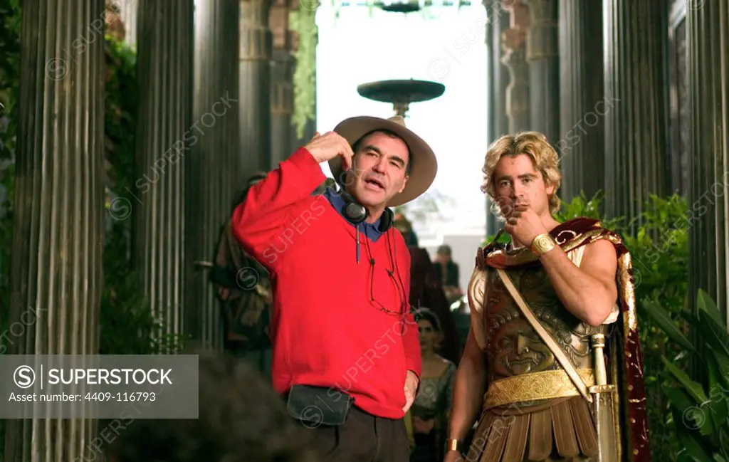 OLIVER STONE and COLIN FARRELL in ALEXANDER (2004), directed by OLIVER STONE.