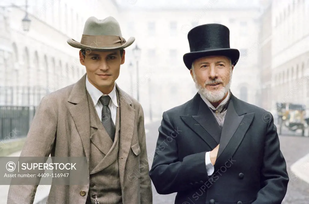 DUSTIN HOFFMAN and JOHNNY DEPP in FINDING NEVERLAND (2004), directed by MARC FORSTER.