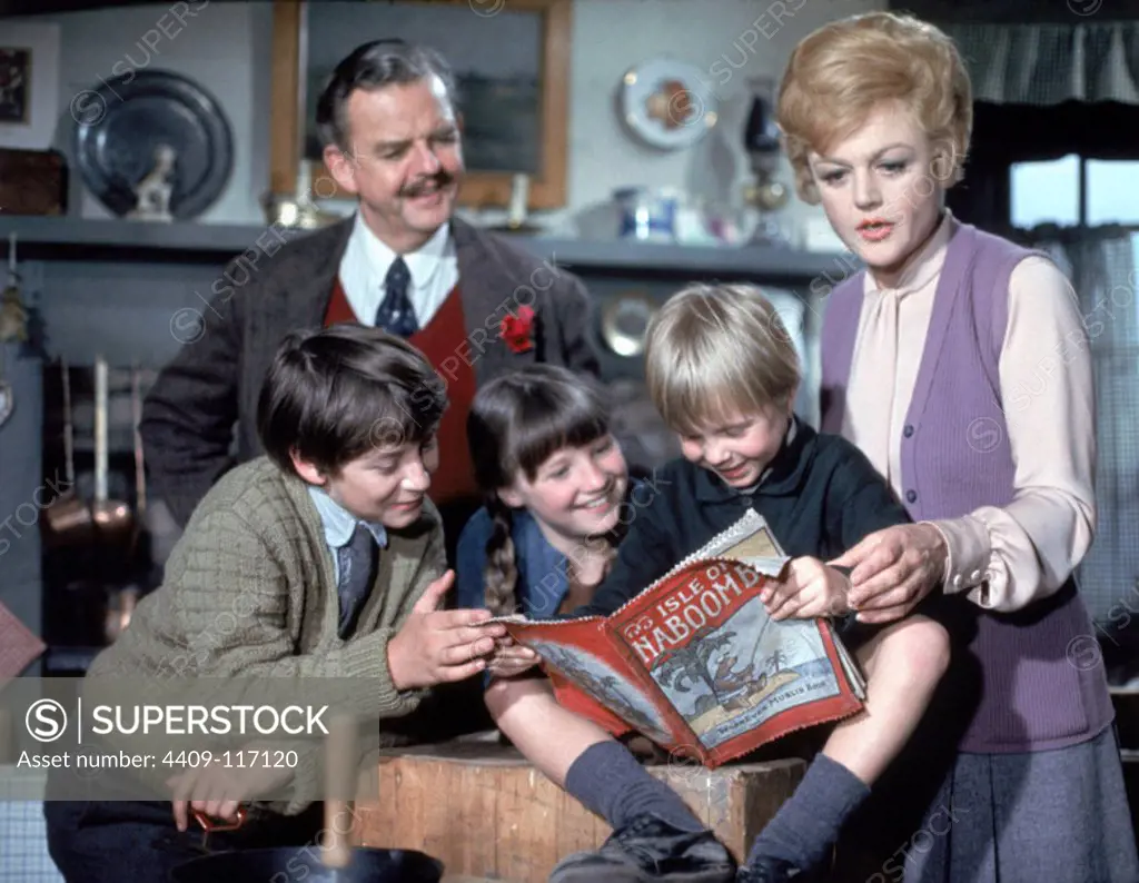DAVID TOMLINSON and ANGELA LANSBURY in BEDKNOBS AND BROOMSTICKS (1971), directed by ROBERT STEVENSON.