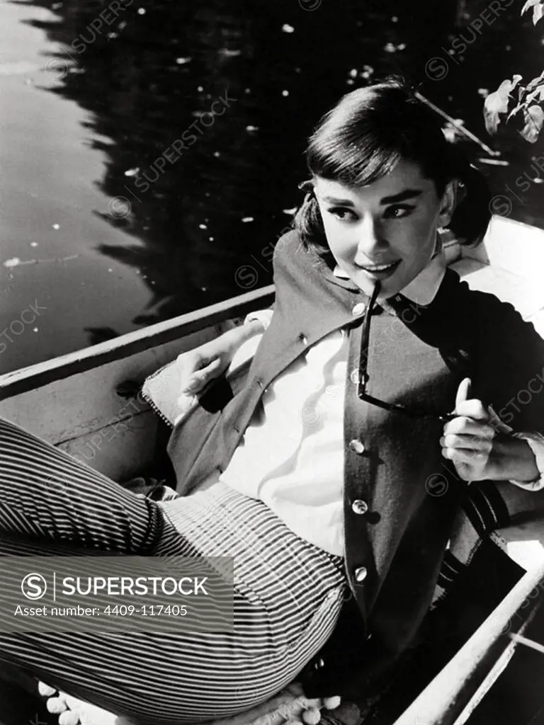AUDREY HEPBURN in LOVE IN THE AFTERNOON (1957), directed by BILLY WILDER.