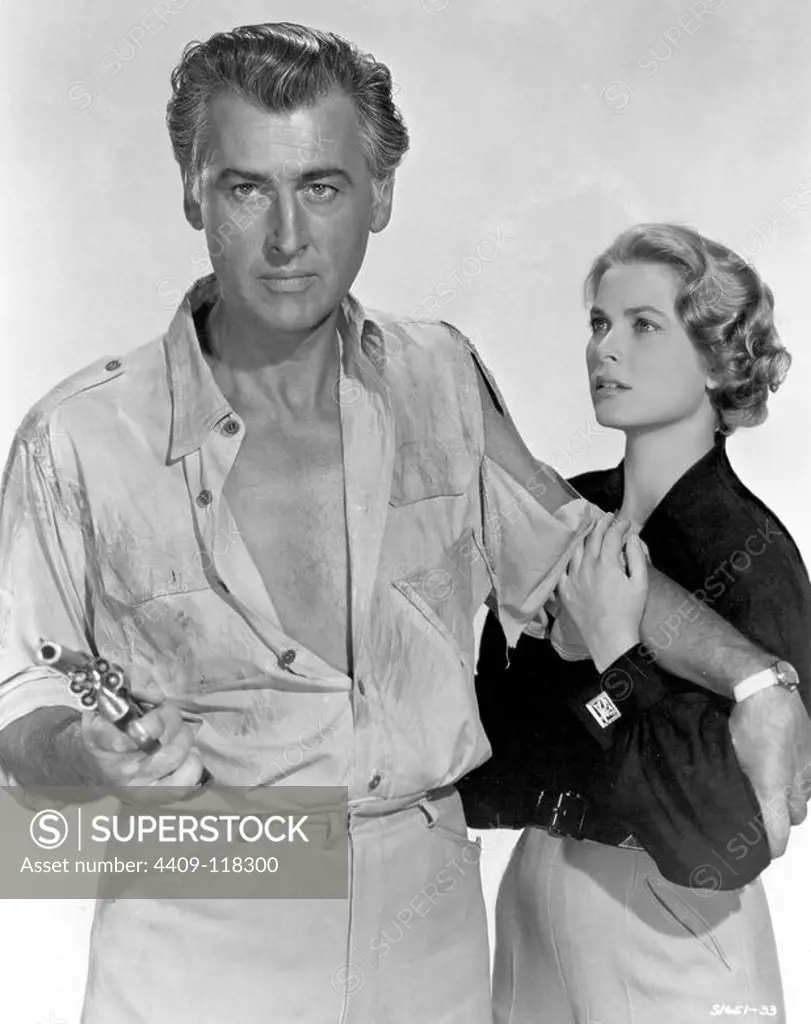 PRINCE RAINIER and STEWART GRANGER in GREEN FIRE (1954), directed by ANDREW MARTON.