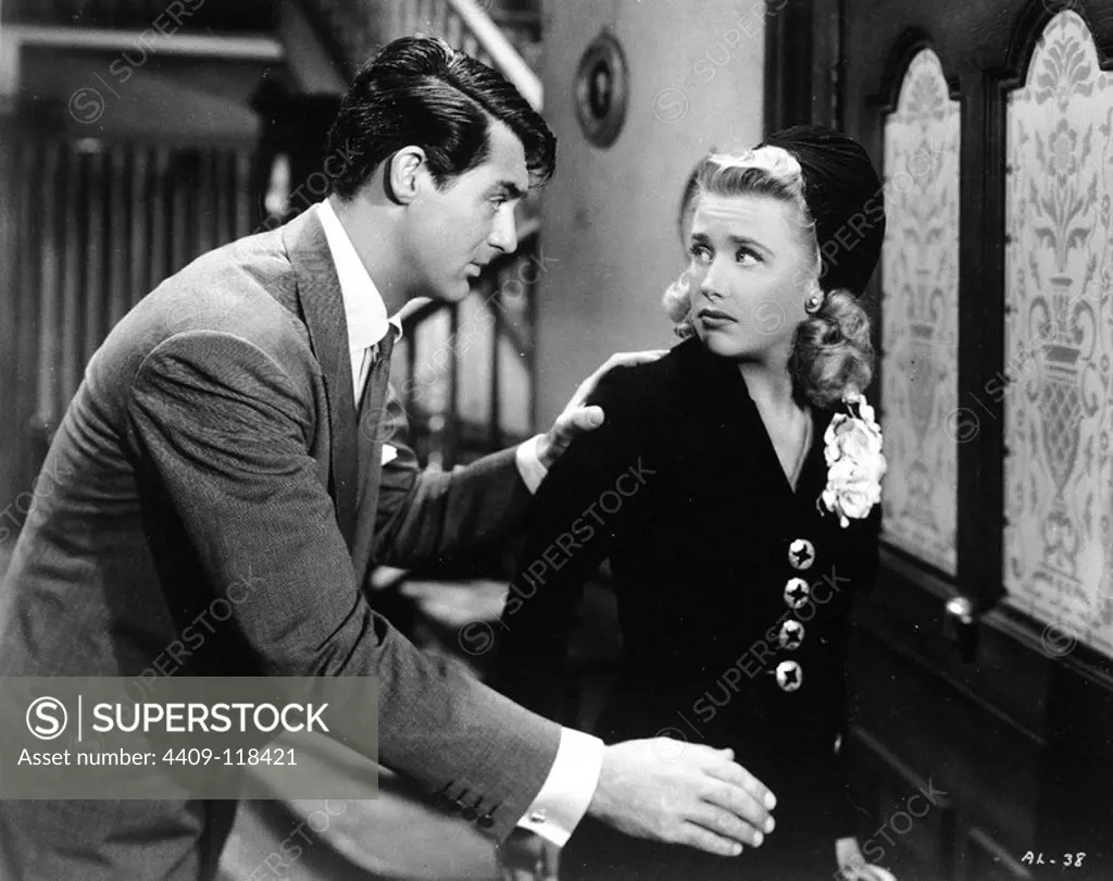 CARY GRANT and PRISCILLA LANE in ARSENIC AND OLD LACE (1944), directed by FRANK CAPRA.