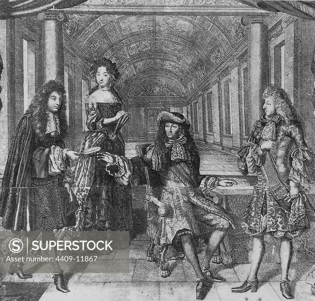 LUIS XIV FIRMA LA PAZ DE NIMEGA - 1678 - SIG.15200. Author: JOFFIER. Location: BIBLIOTECA NACIONAL-COLECCION. MADRID. SPAIN. LUIS XIV DE FRANCIA (1643-1715) EL REY SOL.