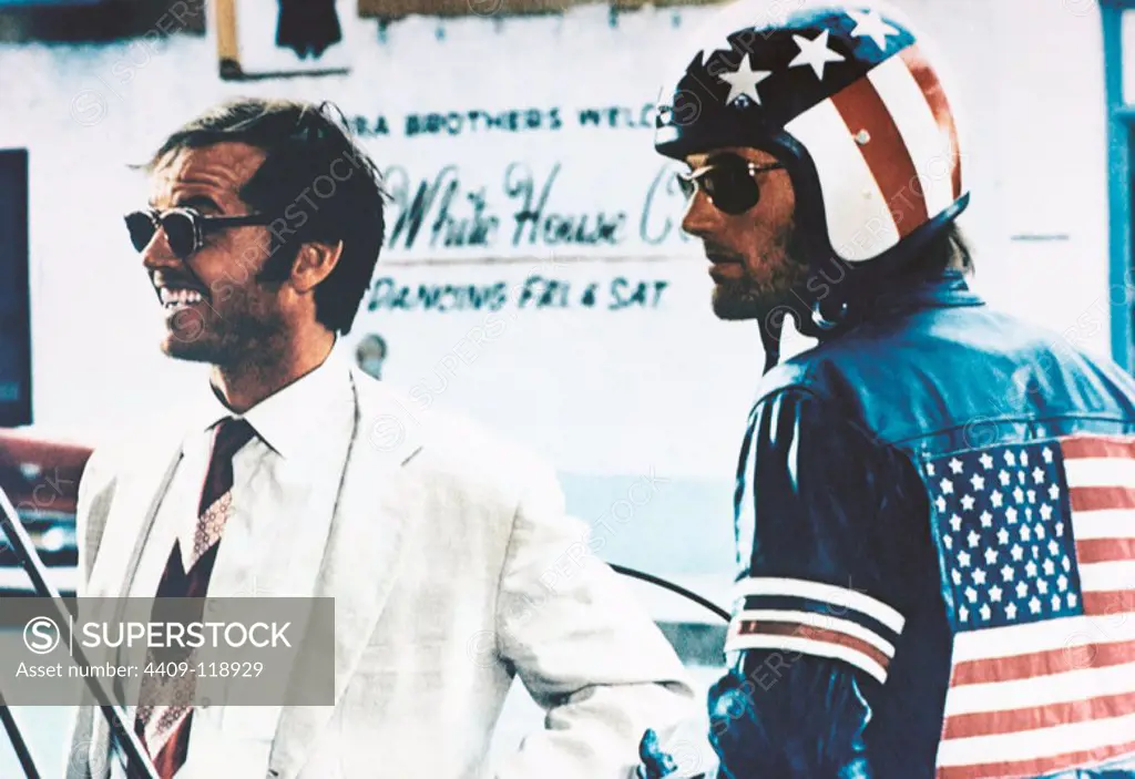 JACK NICHOLSON and PETER FONDA in EASY RIDER (1969), directed by DENNIS HOPPER.