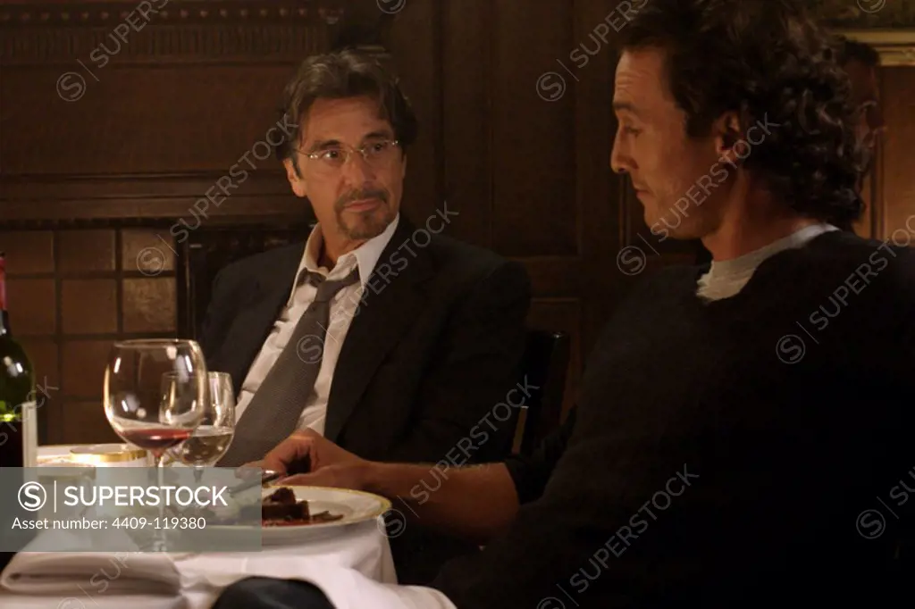 AL PACINO and MATTHEW MCCONAUGHEY in TWO FOR THE MONEY (2005), directed by D. J. CARUSO. Copyright: Editorial use only. No merchandising or book covers. This is a publicly distributed handout. Access rights only, no license of copyright provided. Only to be reproduced in conjunction with promotion of this film.
