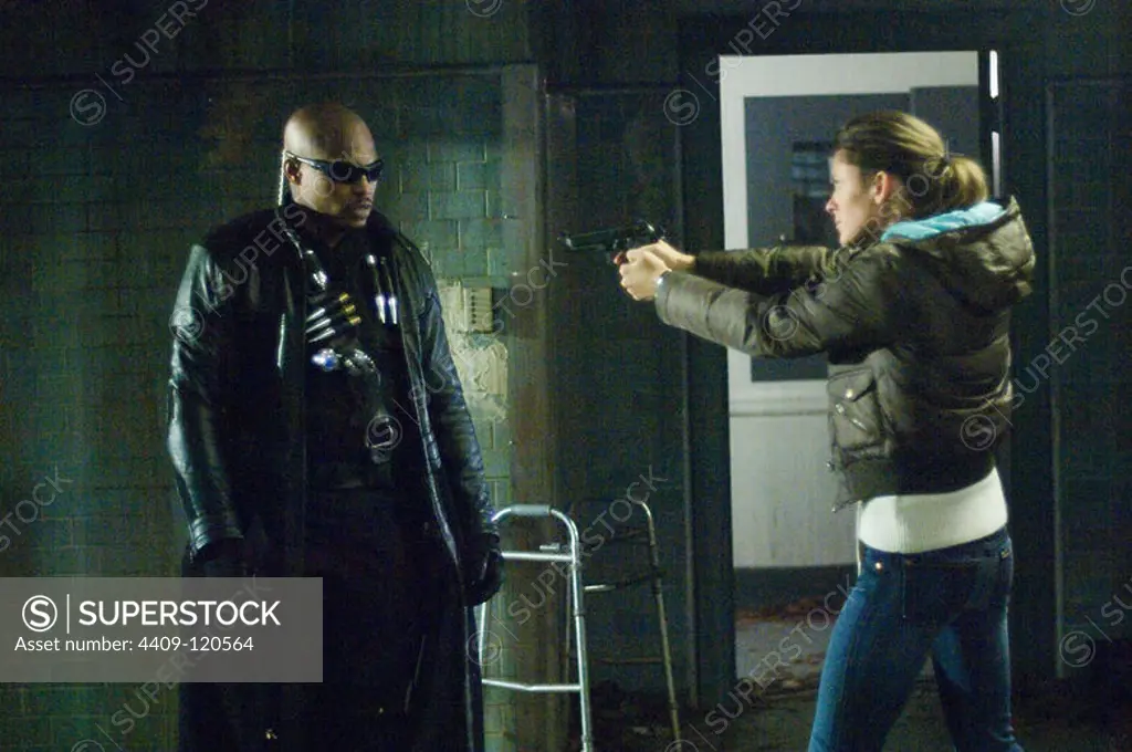 JILL WAGNER and STICKY FINGAZ in BLADE: THE SERIES (2006) -Original title: BLADE: THE SERIES-TV-, directed by PETER O'FALLON.