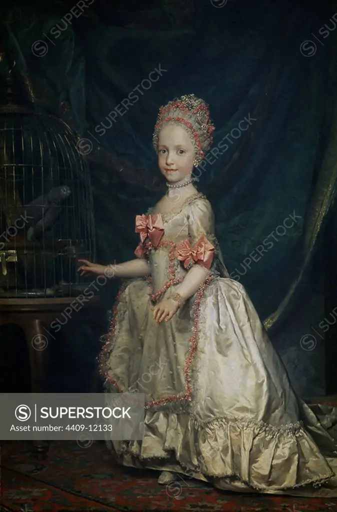 'Maria Theresa of Austria', 1771, German School, Oil on canvas, 144 cm x 105 cm, P02193. Author: ANTON RAPHAEL MENGS. Location: MUSEO DEL PRADO-PINTURA. MADRID. SPAIN. AUSTRIA MARIA TERESA I. MARIA TERESA I DE AUSTRIA. CARLOS VI SACRO IMPERIO HIJA. ARCHIDUQUESA DE AUSTRIA. MARIA TERESA DE AUSTRIA.