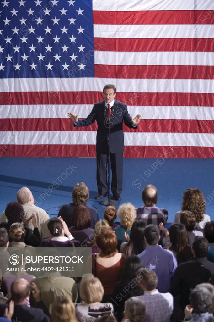 ROBIN WILLIAMS in MAN OF THE YEAR (2006), directed by BARRY LEVINSON. Copyright: Editorial use only. No merchandising or book covers. This is a publicly distributed handout. Access rights only, no license of copyright provided. Only to be reproduced in conjunction with promotion of this film.