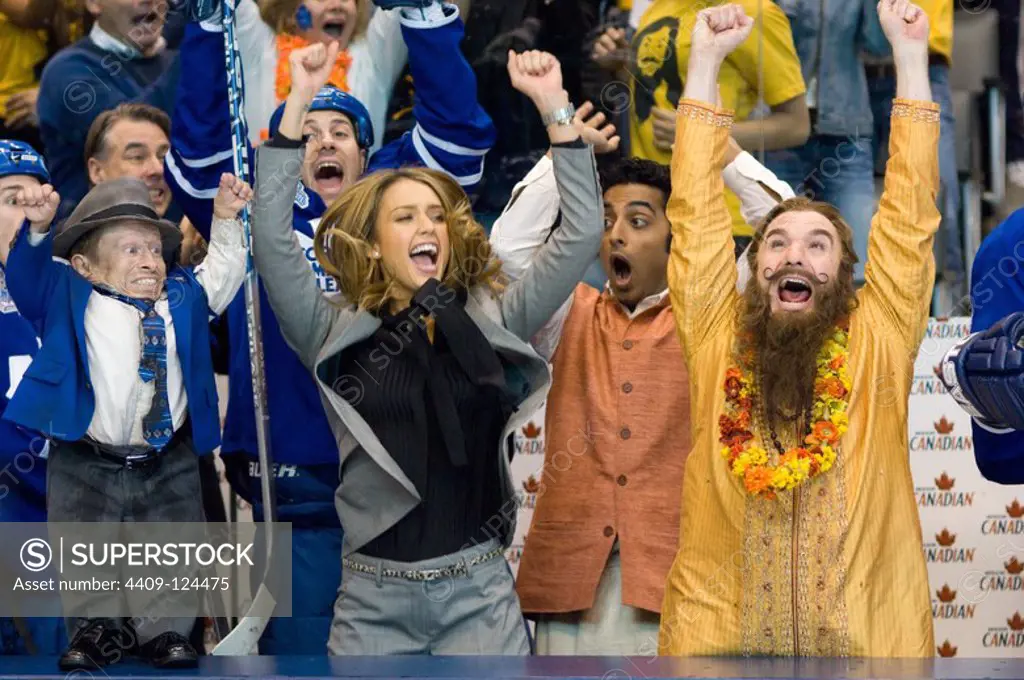 MIKE MYERS, JESSICA ALBA, VERNE TROYER and MANU NARAYAN in THE LOVE GURU (2008), directed by MARCO SCHNABEL.