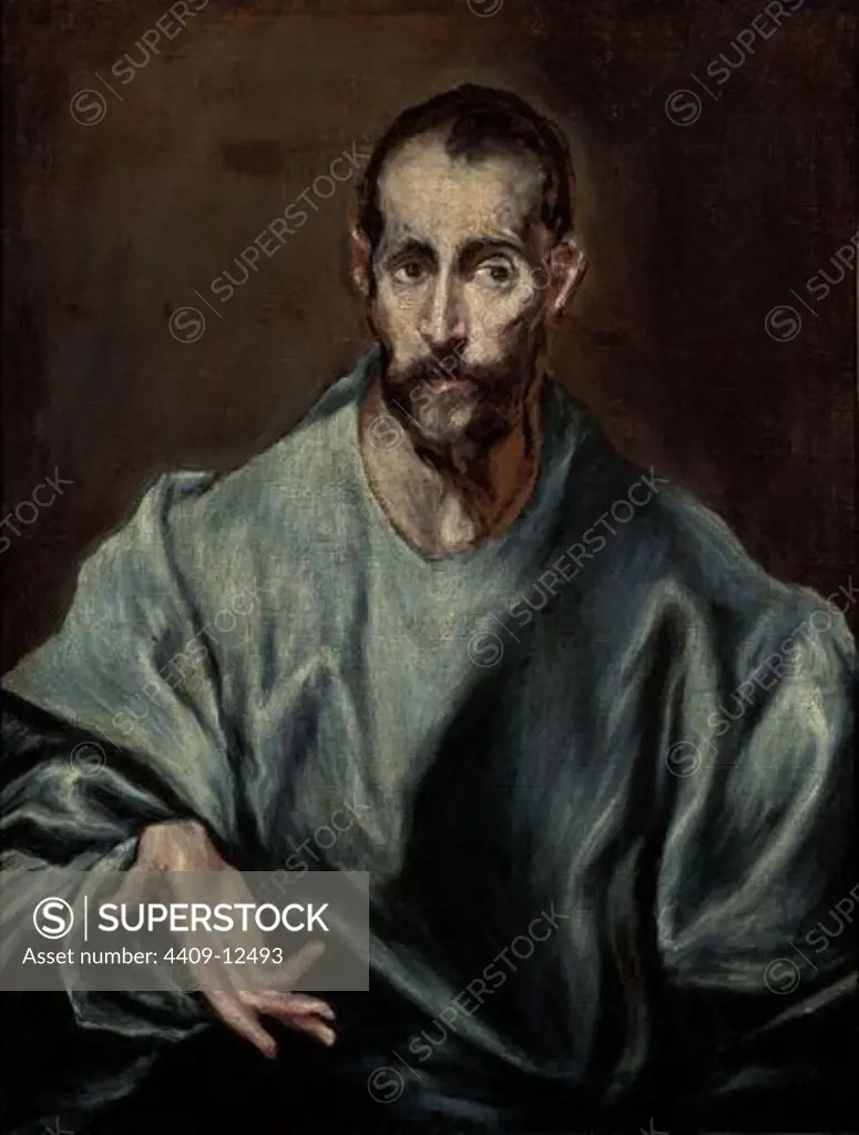 St. James the Greater - 1610/14 - 70x54 cm - oil on canvas - NP 2890. Author: EL GRECO. Location: MUSEO DEL PRADO-PINTURA, MADRID, SPAIN. Also known as: SANTIAGO EL MAYOR.