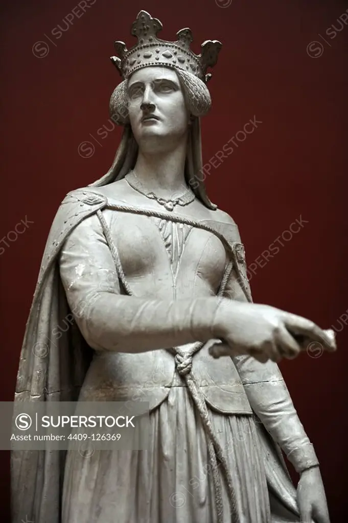 Philippa of England (1394-1430). Queen of Denmark, Norway and Sweden. Sculpture, 1856. By Herman Wilhelm Bissen (1798-1868). Ny Carlsberg Glyptotek Museum. Copenhagen. Denmark.