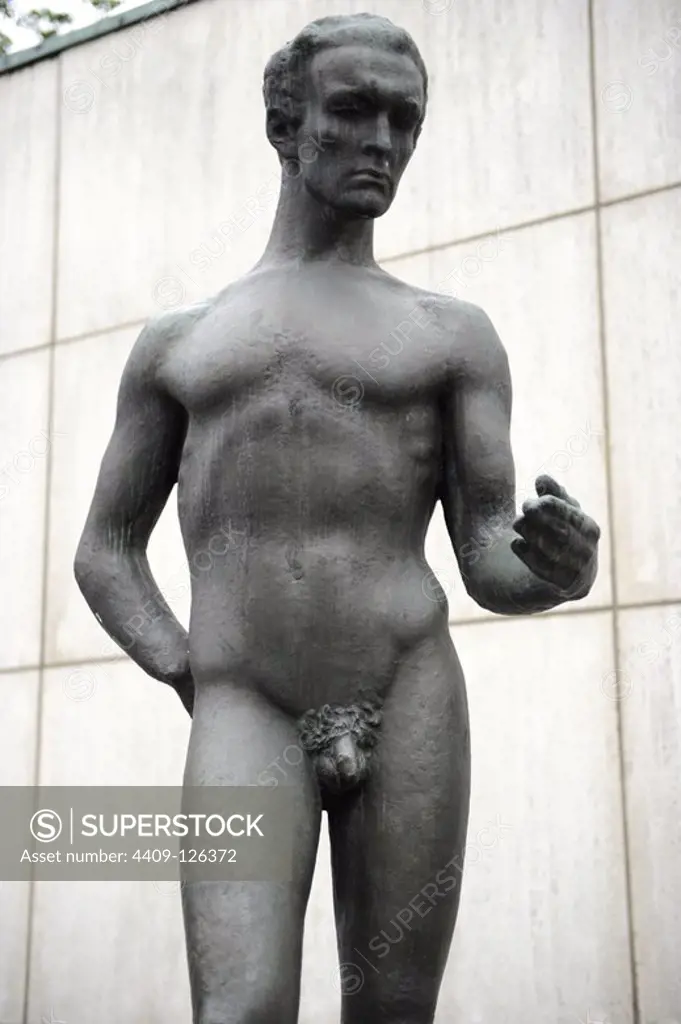 Waino Aaltonen (1894-1966). Finnish artist and sculptor. Sculpture serie "Work and the Future", 1932 (1978). Bronze. The Museum Centre of Turku. Finland.