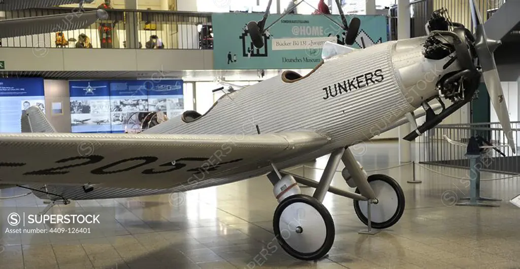 The Junkers A50 was a German sports plane of 1930s, also called the A50 Junior. A50ci D-2054 in Deutsches Museum Munich.