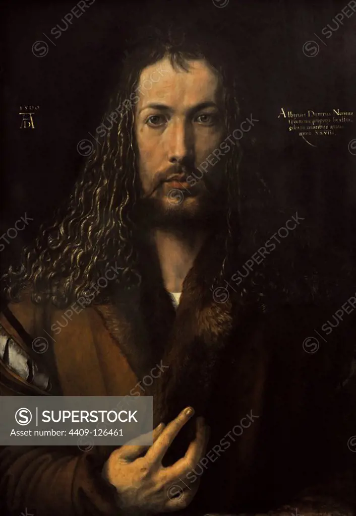 Albrecht Durer ((1471 Ð 1528) German painter. Self-Portrait (1500). Alte Pinakothek. Munich. Germany.