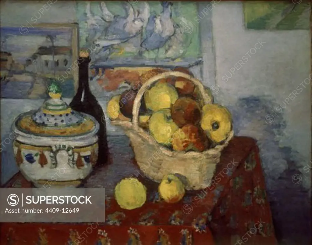 Still Life with Tureen - 1877 - 65x81,5 cm - oil on canvas - French Impressionism. Author: CEZANNE, PAUL. Location: MUSEE D'ORSAY, PARIS, FRANCE. Also known as: BODEGON DE LA SOPERA.