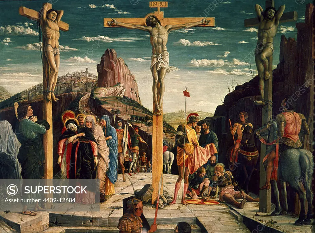 Calvary. Author: ANDREA MANTEGNA. Location: LOUVRE MUSEUM-PAINTINGS. France.