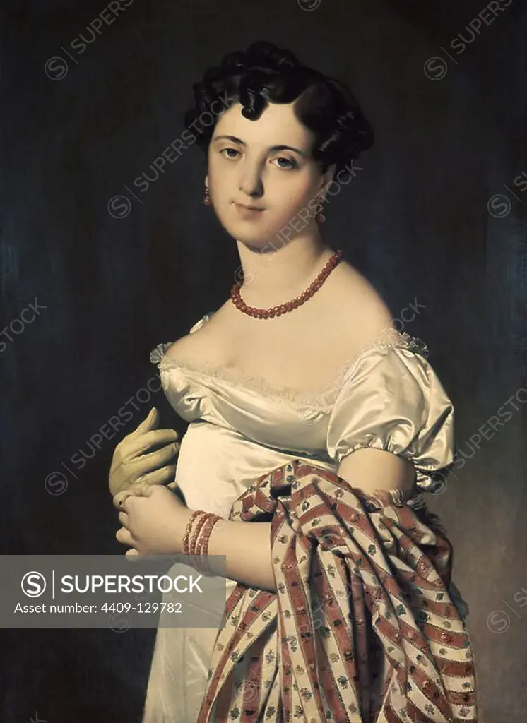 Madame Henri-Philippe-Joseph Panckouke - 1811 - 93x68 cm - oil on canvas. Author: JEAN AUGUSTE DOMINIQUE INGRES. Location: LOUVRE MUSEUM-PAINTINGS. France. PANCKOUCKE MADAME.