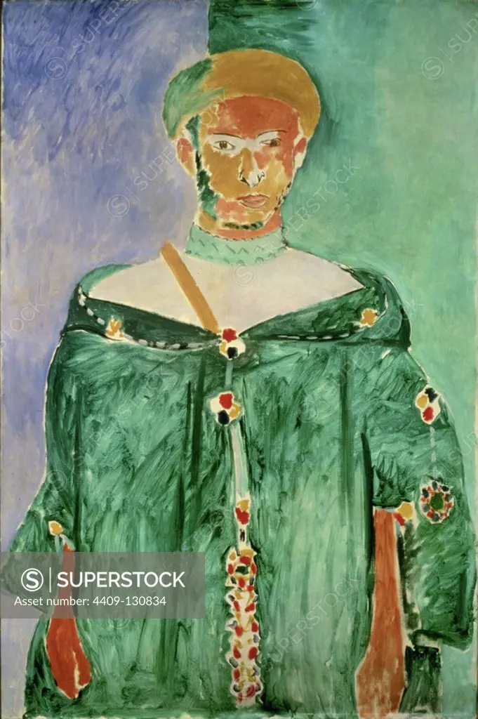 Henri Matisse / 'Moroccan in Green', 1912, Oil on canvas, 146.5 x 97.7 cm. Museum: HERMITAGE, SAN PETERSBURGO, RUSSIA.