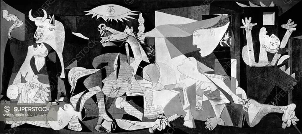 Pablo Picasso / 'Guernica', 1937, Oil on canvas, 351 x 782 cm. Museum: Museo Nacional Centro de Arte Reina Sofía (MNCARS), MADRID, SPAIN.