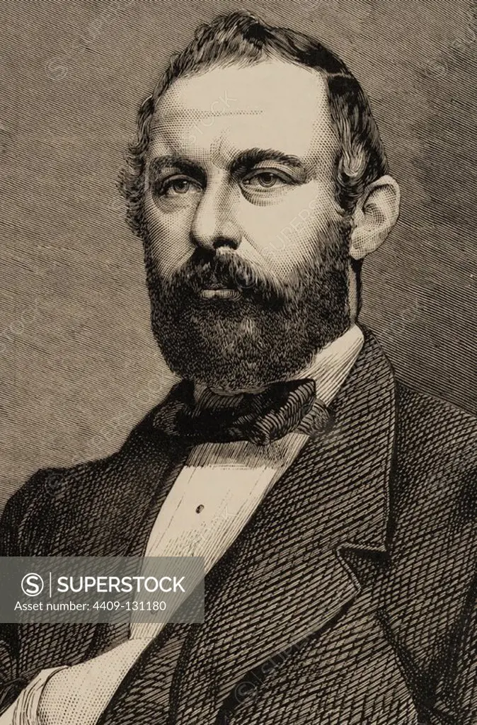 Charles XV of Sweden (1826-1872). King of Sweden and Norway. First monarch of the Bernadotte dynasty. Engraving in The Spanish and American Illustration, 1872.
