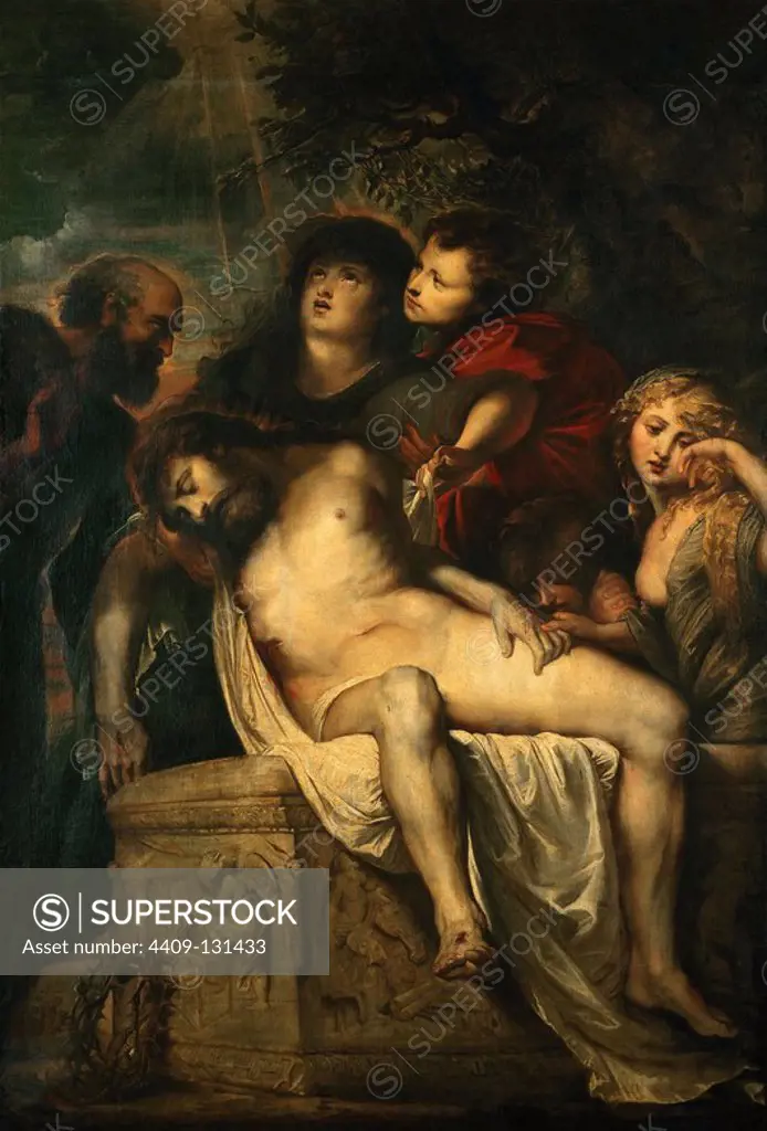 Peter Paul Rubens / 'Deploration', 1602-1603, Oil on canvas. Museum: Casón del Buen Retiro, Madrid. JESUS.