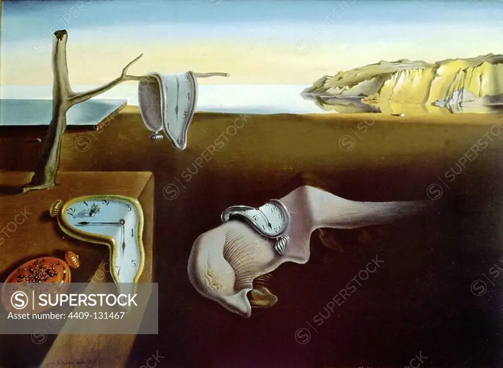 Salvador Dalí, 'The Persistence of Memory', 1931, Oil on canvas, 24 x 33 cm. Artwork also known as: La persistencia de la memoria. Museum: MUSEUM OF MODERN ART.