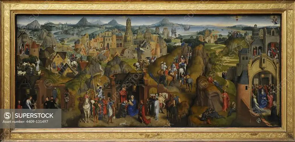 Hans Memling (1435/1440-1494). Flemish painter. The Seven Joys of the Virgin, 1480. Alte Pinakothek. Munich. Germany.