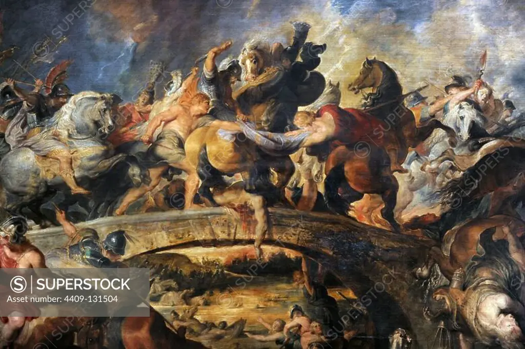 Peter Paul Rubens (1577-1640). Flemish painter. Battle of the Amazons, 1616-1618. Alte Pinakothek. Munich. Germany.