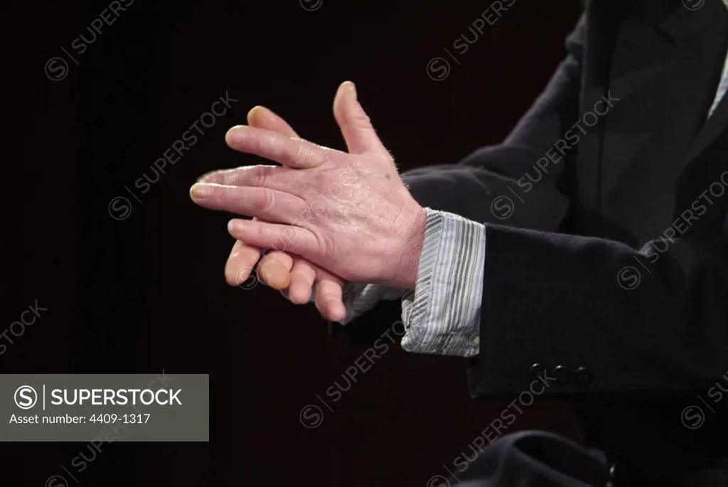 Hands photo detail of a flamenco singer.