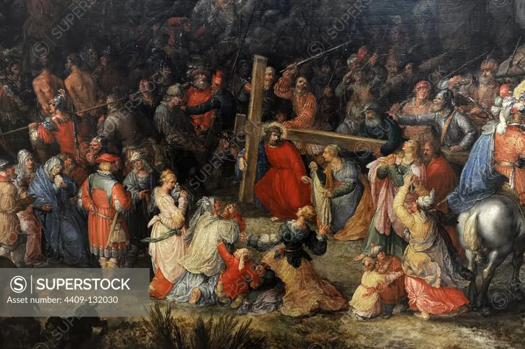 David Vinckboons (1578-1629). Flemish painter. Christ carrying the cross. Alte Pinakothek. Munich. Germany.