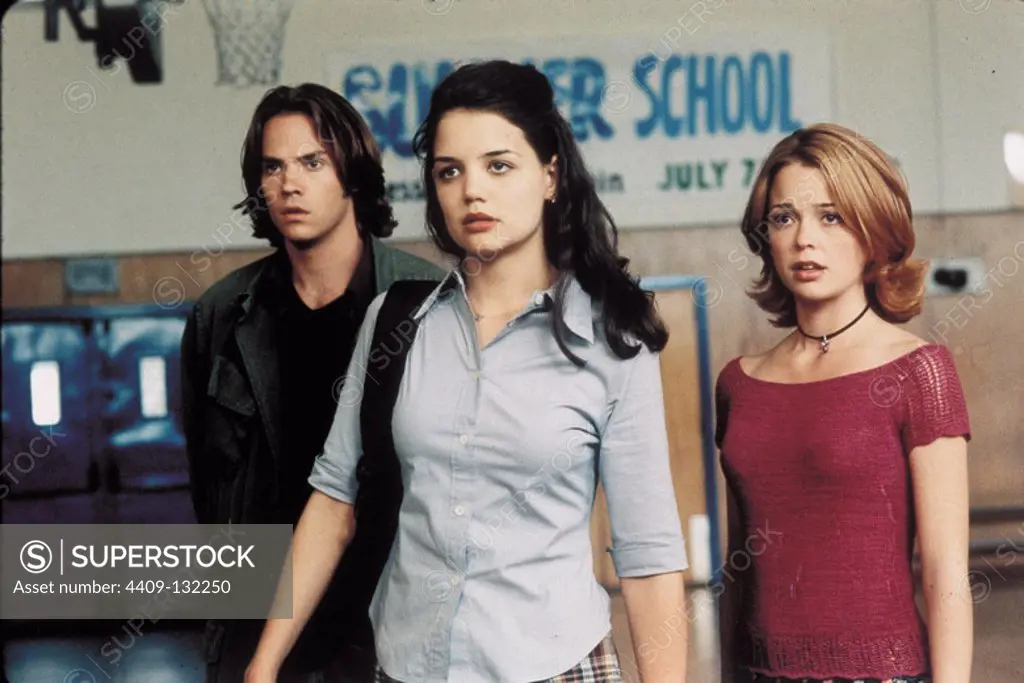 KATIE HOLMES, BARRY WATSON and MARISA COUGHLAN in TEACHING MRS. TINGLE (1999), directed by KEVIN WILLIAMSON.
