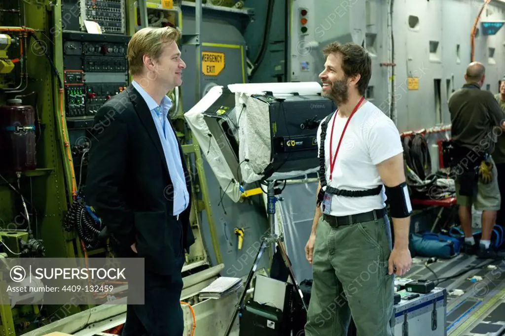 ZACK SNYDER and CHRISTOPHER NOLAN in MAN OF STEEL (2013), directed by ZACK SNYDER.