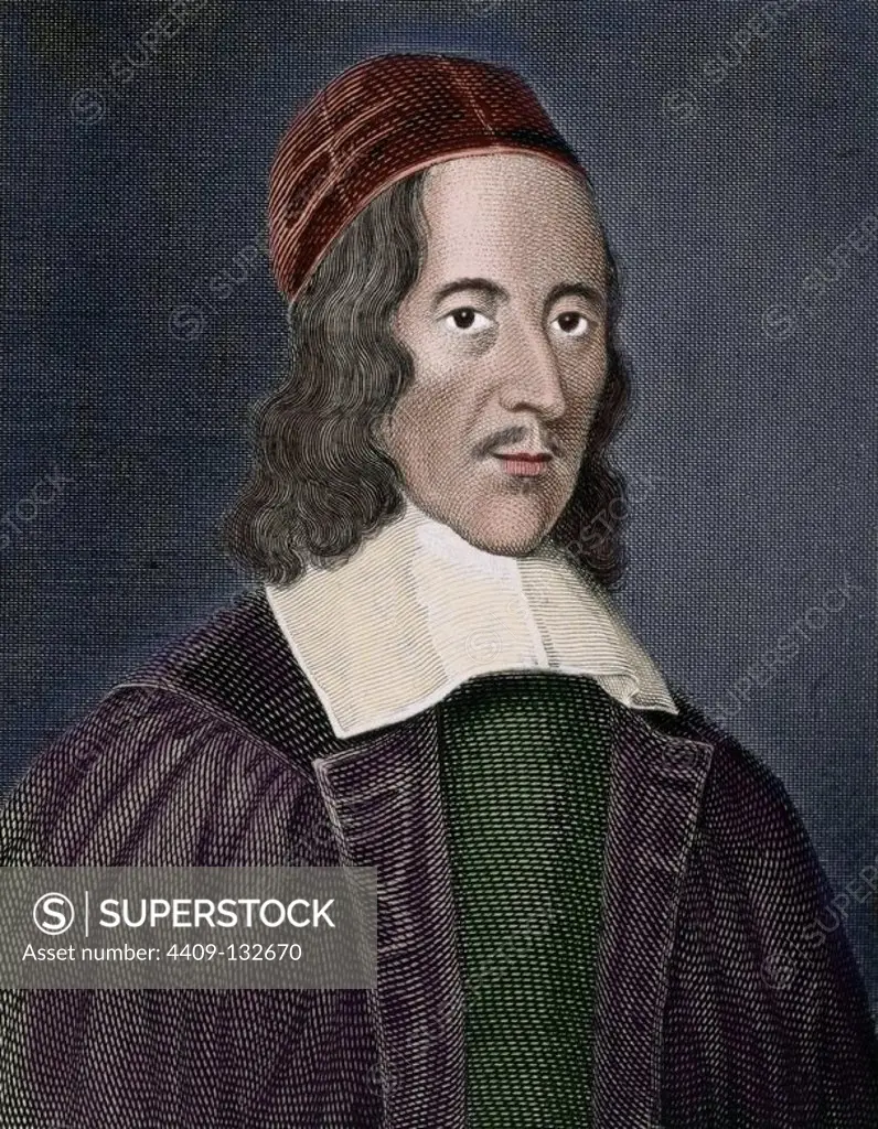 George Herbert ( 1593 Ð 1633). Welsh-born English poet, orator and Anglican priest. Engraving, 18th century. Colored.