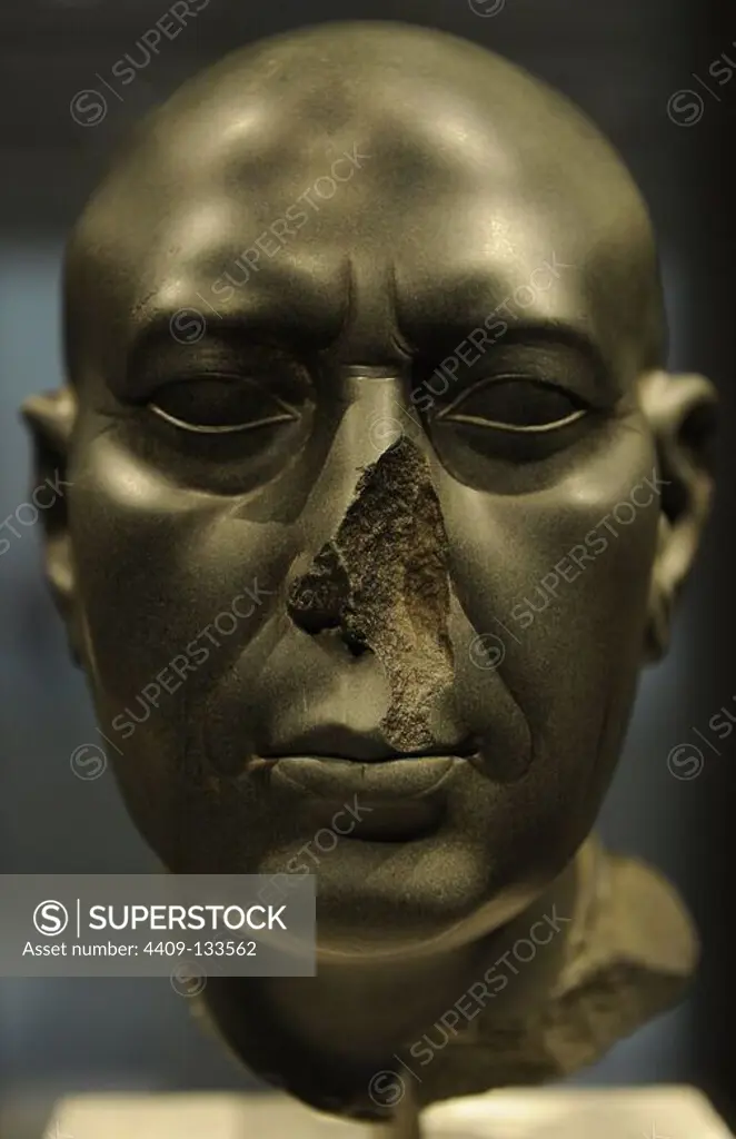 Berlin Green Head. Late Period. 30th Dynasty. Egypt. Neues Museum. Berlin. Germany.