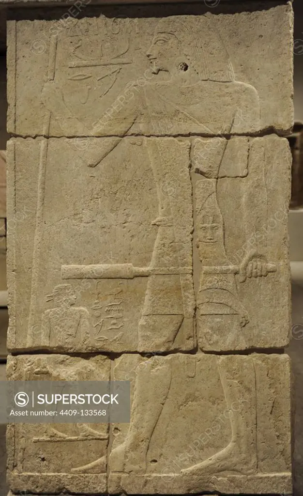 Mastaba of Merib. The Offering Chamber. Old Kingdom. 4th Dynasty. 3639-2504 BC. Giza, Egypt. Neues Museum. Berlin. Germany.