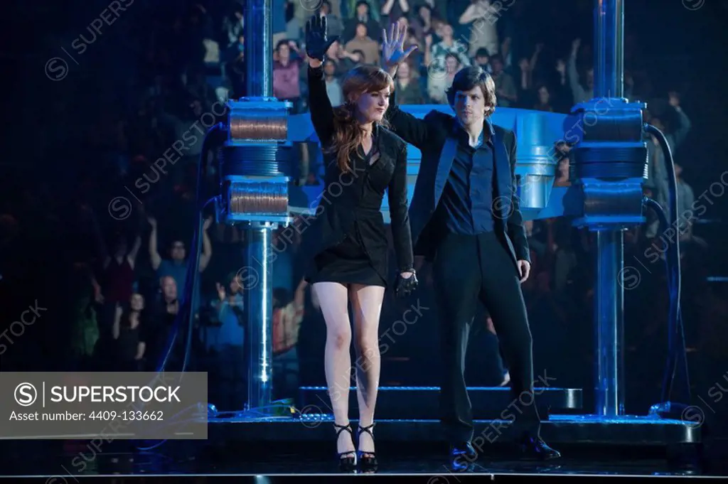 ISLA FISHER and JESSE EISENBERG in NOW YOU SEE ME (2013), directed by LOUIS LETERRIER. Copyright: Editorial use only. No merchandising or book covers. This is a publicly distributed handout. Access rights only, no license of copyright provided. Only to be reproduced in conjunction with promotion of this film.