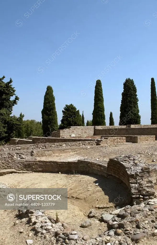 Spain. Italica. Roman city founded c. 206 BC. Andalusia.