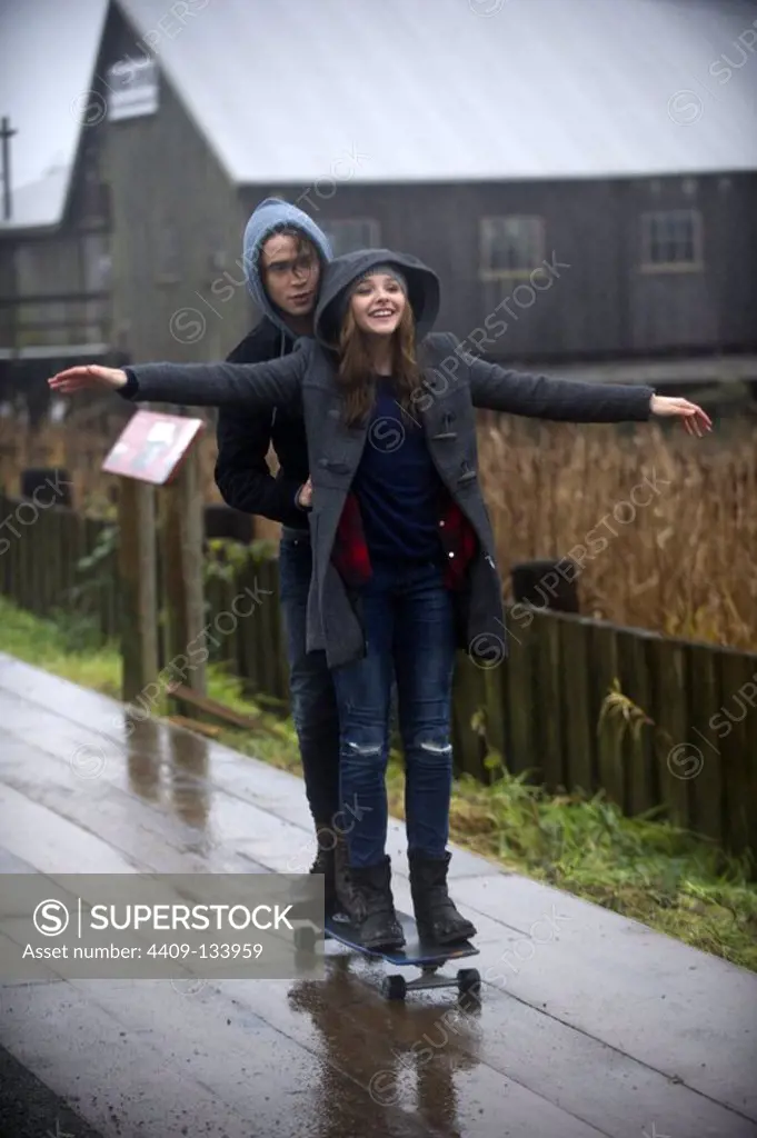CHLOE GRACE MORETZ and JAMIE BLACKLEY in IF I STAY (2014), directed by R. J. CUTLER.