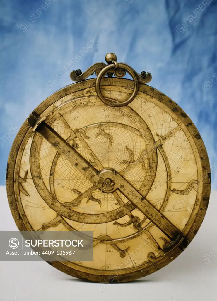 ASTROLABE (NOT THE CATALOG OF EXISTING ASTROLABIES IN SPAIN). (EXHIBITION THE SCIENTIFIC LEGACY OF AL-ANDALUS) (LOCATION: INSTITUTO VALENCIA DE DON JUAN).