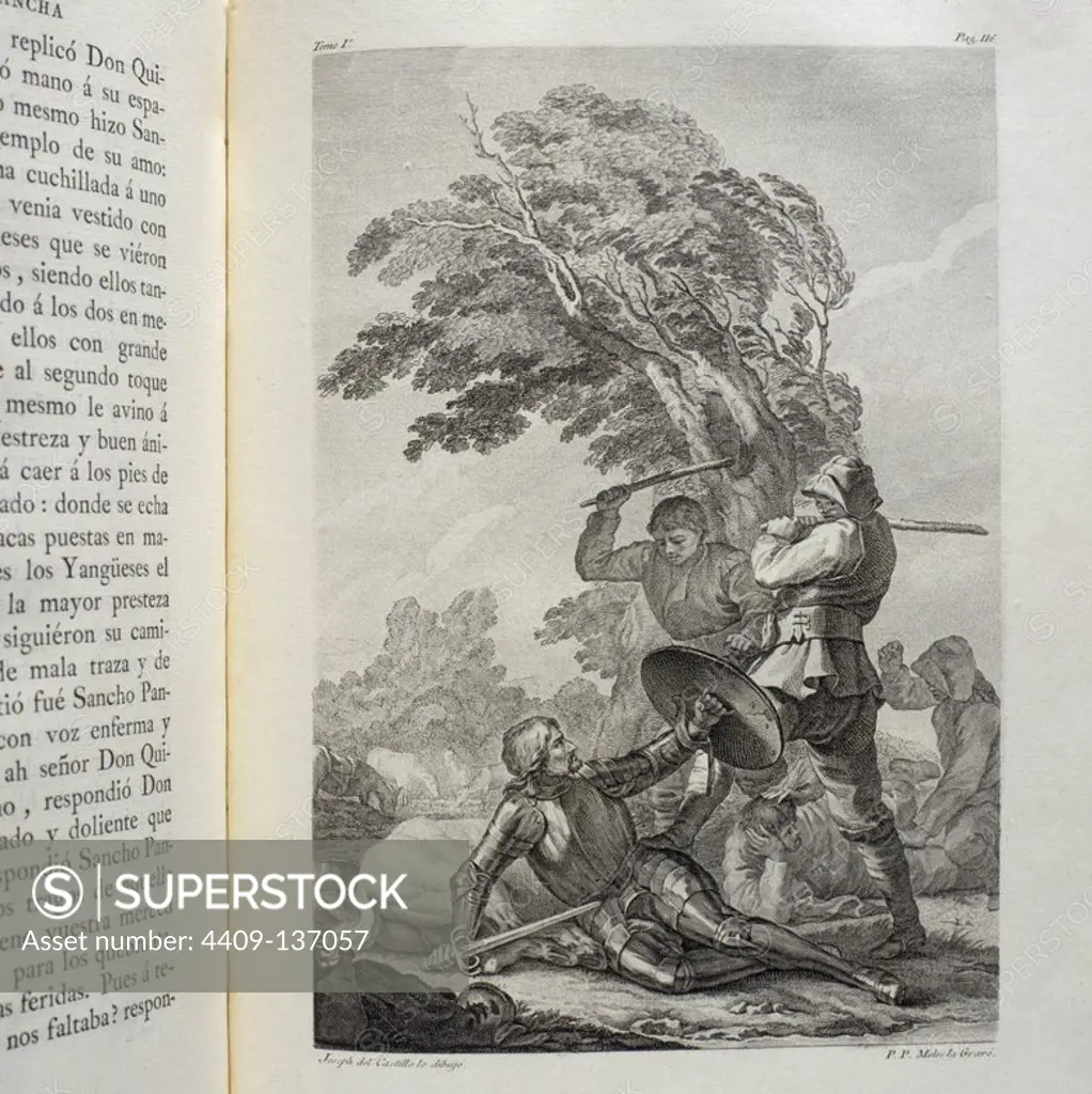 LIBRO: EL INGENIOSO HIDALGO DON QUIJOTE DE LA MANACHA. AUTOR: MIGUEL DE CERVANTS SAAVEDRA. PRIMERA EDICION DE LA REAL ACADEMIA DE 1780.